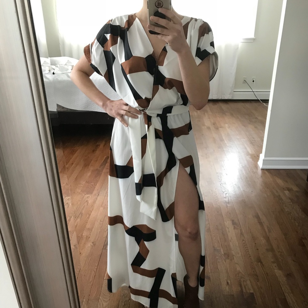 Side slit maxi dress